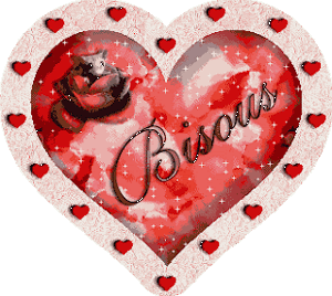 Gif animé bisous coeur